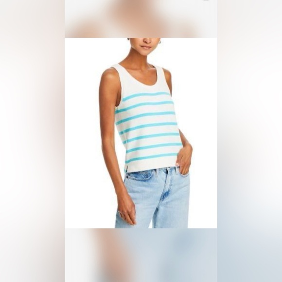 KULE Tops - KULE White and Blue Tank Top *New with Tags*